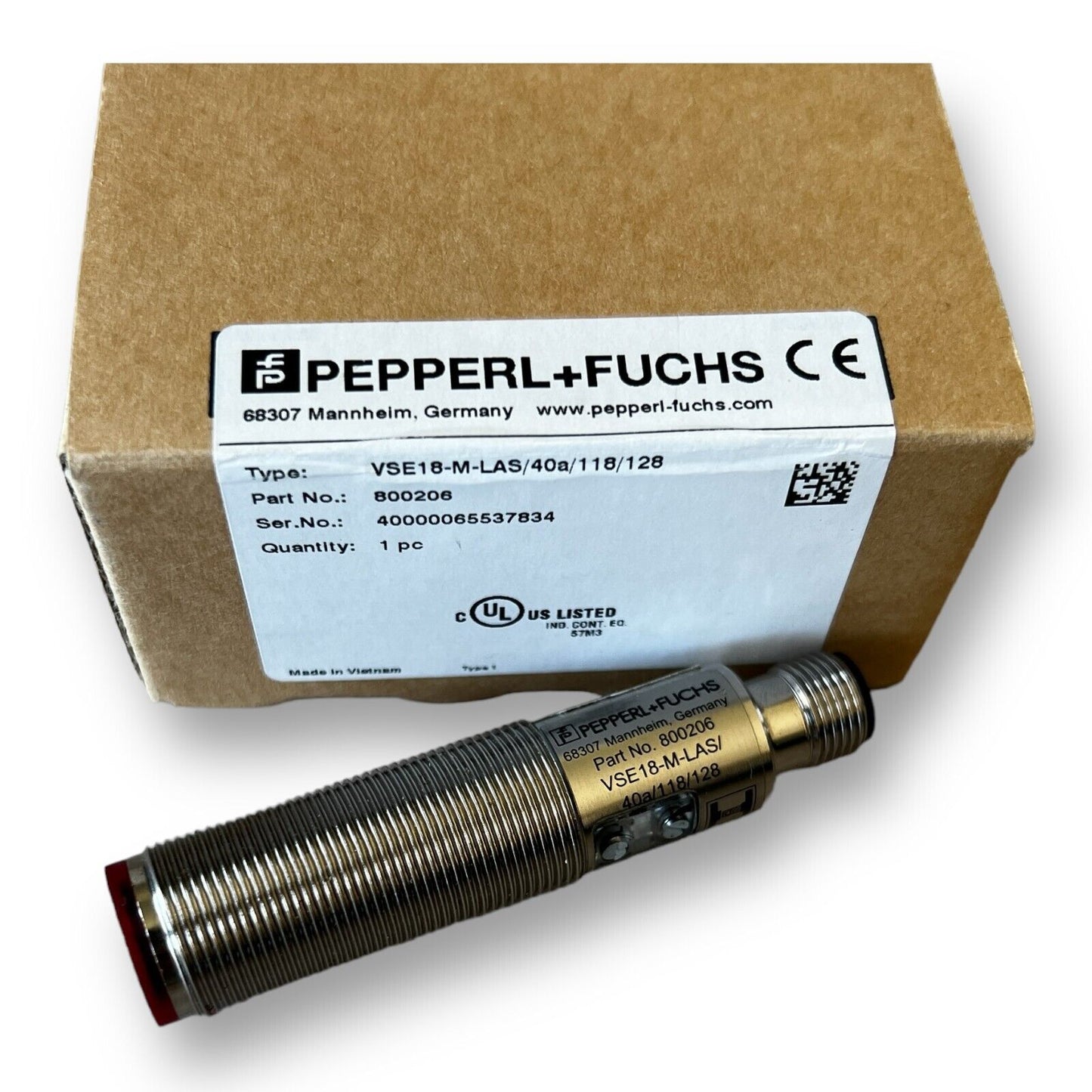 NEW Pepperl+Fuchs VSE18-M-LAS/40A/118/128 Through Beam Optical Sensor - Receiver - Premium from Pepperl - Just $94.99! Shop now at Engtechsupplies