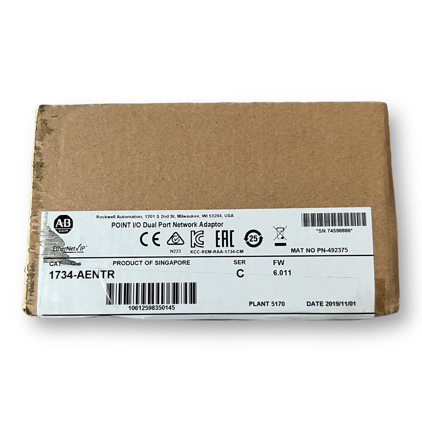 NEW Allen-Bradley 1734-AENTR Ser C Point I/O 2-Port Ethernet/IP Network Adapter - Premium from Allen-Bradley - Just $218.49! Shop now at Engtechsupplies