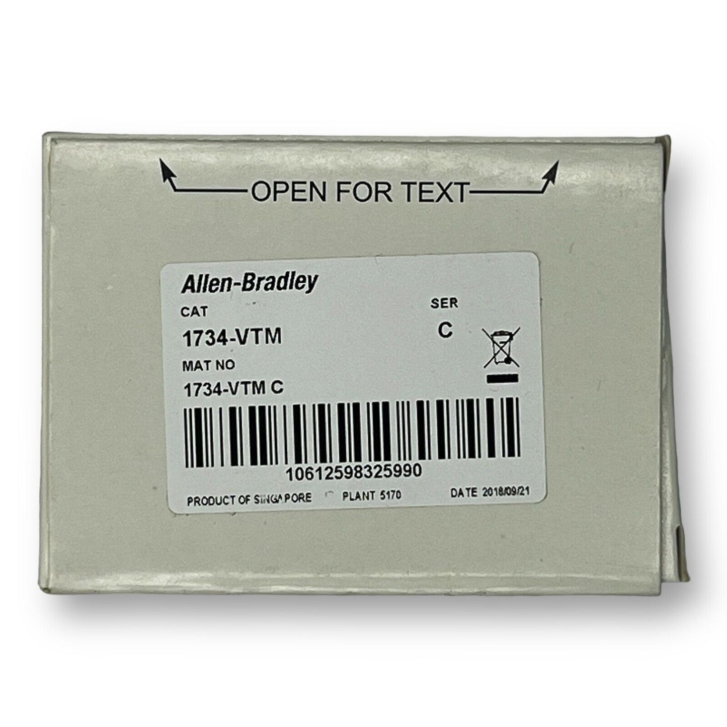 NEW ALLEN BRADLEY 1734-VTM POINT I/O SERIES C VOLTAGE TERMINAL MODULE - Premium from Allen-Bradley - Just $37.99! Shop now at Engtechsupplies
