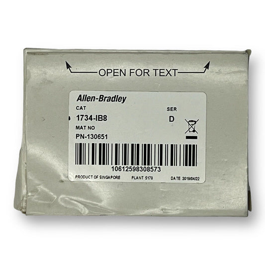 NEW Allen Bradley 1734-IB8 Point I/O Digital Input Module SER D 1734IB8 - USA - Premium  from Allen-Bradley - Just $61.75! Shop now at Engtechsupplies