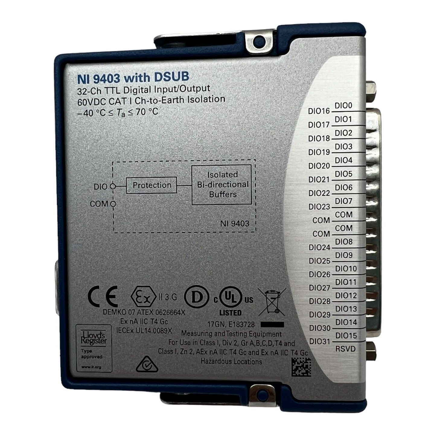 National Instruments NI 9403 Digital Input/Output Module, DSUB - USA - Premium  from National Instruments - Just $208.99! Shop now at Engtechsupplies
