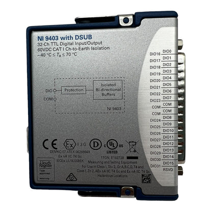 National Instruments NI 9403 Digital Input/Output Module, DSUB - USA - Premium  from National Instruments - Just $208.99! Shop now at Engtechsupplies